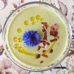 gazpacho de guisantes con menta